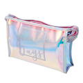 New Fashion Waterproof PVC Organizer Pouch Ladies Holographic Purse Jelly Cosmetic Makeup Bag Ziplock